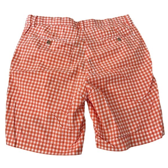 Polo Ralph Lauren Suffield Short Men's Size 33 Orange White Gingham Check Excell - Picture 2 of 5